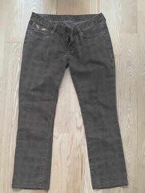 Fine Plaid, Brown "Robin's Jean" Women's Jeans